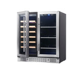 KingsBottle KBU165BW 30" Combination Beer and Wine Cooler with Low-E Glass Door